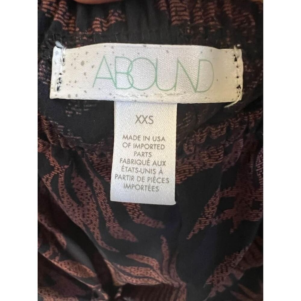Strapless Boho Jumpsuit Tropical Palm Leaf Print XXS Black Nordstrom New Smocked - Picture 3 of 5